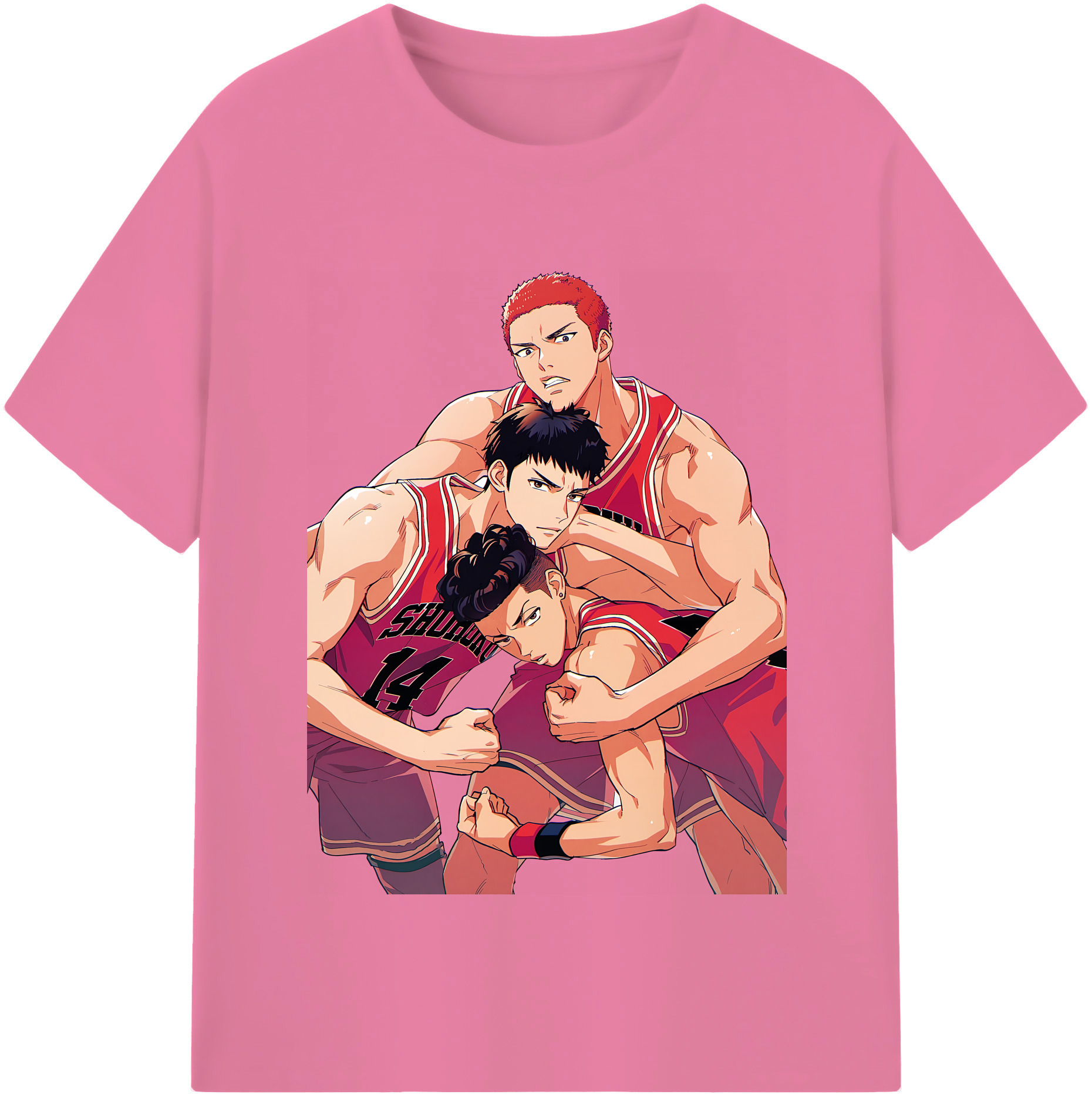 SLAM DUNK／スラムダンク 綿100％半袖Tシャツ（フロントプリント）
